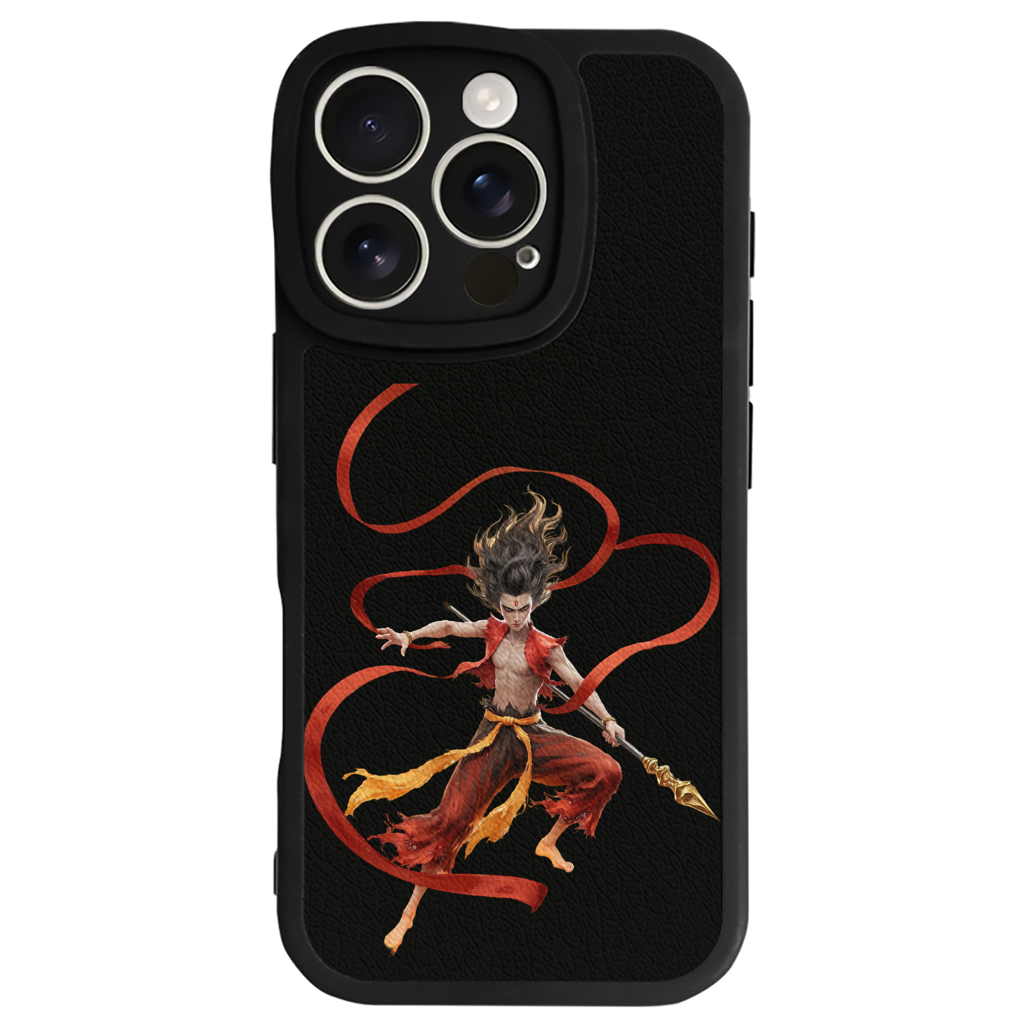 （画像用） Ne Zha 2 ナタ 魔童の大暴れ 【iPhone 16シリーズ対応】シリコンスマホケース（レザー調） 材質：シリコン